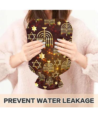 Happy CHANUKKAH Hot Water Bottle & Cover | 2L Heat Bottle for Pain Relief | Ideal Warm Pack for Kids & Adults - Buy Online on GoSupps.com