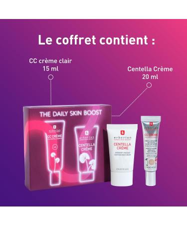 Erborian CC Cream with Centella Asiatica Lightweight Skin Perfector - Korean Skincare Tinted Moisturizer Fair Shade SPF 25 - Dor 15 ml + Golden 15 ml + 20 ml - Buy Online on GoSupps.com