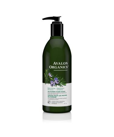Avalon Organics Glycerin Hand Soap  Rejuvenating Rosemary  12 Oz
