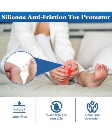 Xinrongda 20-Piece Silicone Gel Toe Protectors - Anti-Friction Breathable Cushions for Foot Pain Relief - Buy Online on GoSupps.com