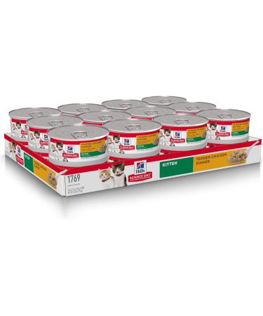 Hill's Science Diet Kitten Dry and Canned Cat Food Bundle | Chicken Recipe Dry Food (7 lb) + Tender Chicken Dinner Wet Food (24 Pack) Dry Cat Food + Wet cat Food 3.17 kg (Pack of 1) - Buy Online on GoSupps.com