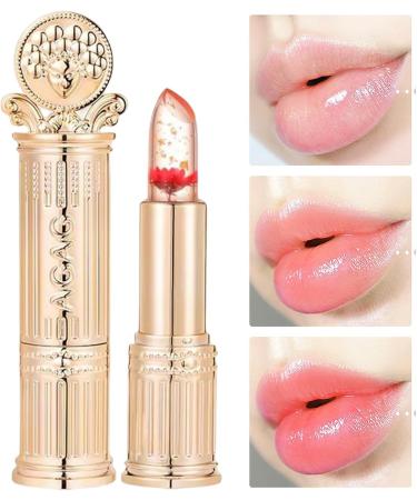 Flower Jelly Lipstick PH Color Change Day and Night Use Moisturizing Flower Lip Volume Easy to carry lip gloss for women and girls Tebinzi Pink - Buy Online on GoSupps.com