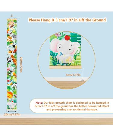 HIFOT Kids Growth Chart - Animal Zoo Canvas Wall Hanging Ruler for Boys Bedroom Decor | 74.8'' x 7.87 - Buy Online on GoSupps.com