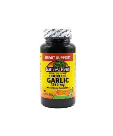 Nature's Blend Odorless Garlic 1 250 mg 100 Caps 100 Count (Pack of 1)