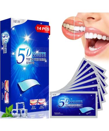 Whitening strips 14 strips tooth whitening peroxide free Teeth Whitening strips 5D White Teeth Whitening Strips gently for tooth enamel remove effective for stain stains