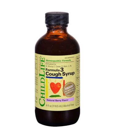 Child Life Essentials Formula #3 Cough Syrup Natural Berry Flavor - 4 Oz Pack of 3
