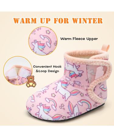 JOINFREE Pinkhorse Baby Slippers | Non-Slip Rubber Sole House Shoes for Toddlers - Buy Online on GoSupps.com