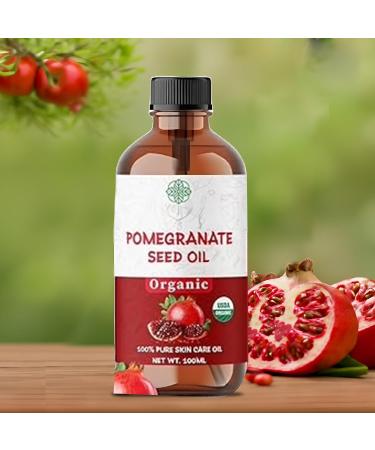 ABBASI & CO Pomegranate Seed Oil Large 100ml Pure Cold-Pressed & Unrefined Organic Moisturizer & Antioxidant for Face Hair & Body 100% Natural Skincare for All Skin Types - Buy Online on GoSupps.com