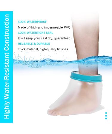 Kids Waterproof Foot Cast Cover - Shower Protector for Ankle Leg Casts - Keep Bandages Dry - Reusable & Watertight - Ideal for Broken Toe, Wounds, Burns, and Injuries - Buy Online on GoSupps.com