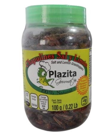Chapulines (grasshoppers) - Gourmet edible insects from Oaxaca Mexico 100 G - 3.52 Oz (Salt and Lemon)