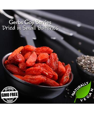 GERBS Dried Goji Berries 2 LBS - Allergy-Free & Sulfur Dioxide-Free | Immune Support & Healthy Skin | Gluten & Peanut Free - Buy Online on GoSupps.com