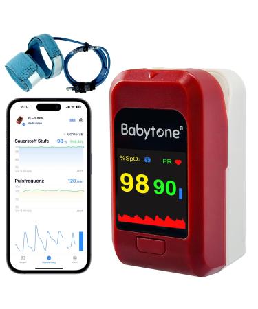 Baby tone pulseximeter for baby and adults blood oxygen measuring device fingers for children oximeter with alarm for o2 oxygen saturation and heart rate free app and reports 60NW - Buy Online on GoSupps.com