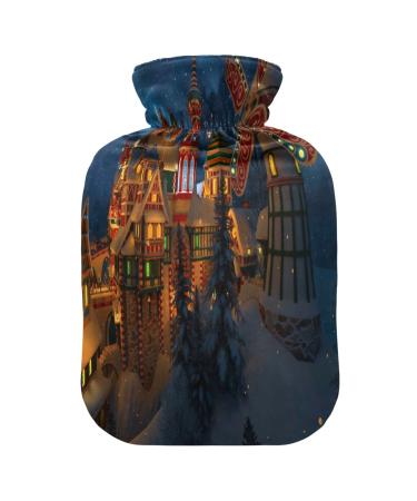 Santa Claus Castle Warm bottle with reference heat bottles for pain relief hot water bag feet and bed warmers for sports injuries 2l