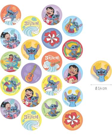 dekora Stitch Mini Wafer Discs Edible Decorations for Cupcakes Cookies and Muffins Perfect Party Supplies 3 4 CM - Buy Online on GoSupps.com
