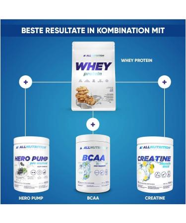ALLNUTRITION Whey Protein 908g Pack of 1 Whey Protein Powder Muscle Building with Branched Amino Acids BCAA (Chocolate Cookies) - Buy Online on GoSupps.com