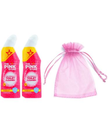 The Pink Stuff The Miracle Toilet Cleaner Gel 2Pk x 750ml + Our Gift for You: Organza Bag Size: 9 x 7 x 0.1cm - Buy Online on GoSupps.com