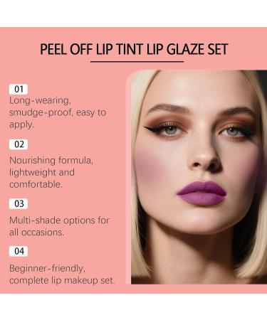  G n rique Peel-Off Lip Tint with Gloss - Nourishing Anti-Stain Plumping Effect - Long-Lasting Lightweight Easy to Apply - Purplish Red - 2-in-1 Set (7ml) - Buy Online on GoSupps.com