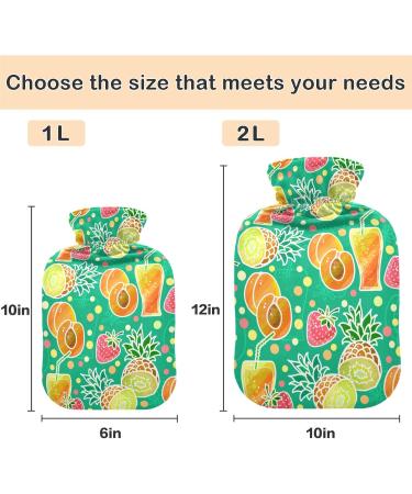 Naanle Pineapple Fruit Juice Water Bottle 2L - Transparent Hot Water Bottle for Bed Hand & Foot Pain Relief - Heat & Cold Therapy - Buy Online on GoSupps.com