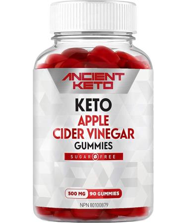 Apple Cider Vinegar Gummies | ACV Gummies | Great Tasting Sugar Free Aids in Digestion Provides Antioxidants Gluten Free Vegan by Ancient Keto (90 count) - Buy Online on GoSupps.com
