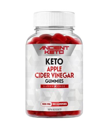 Apple Cider Vinegar Gummies | ACV Gummies | Great Tasting Sugar Free Aids in Digestion Provides Antioxidants Gluten Free Vegan by Ancient Keto (90 count)