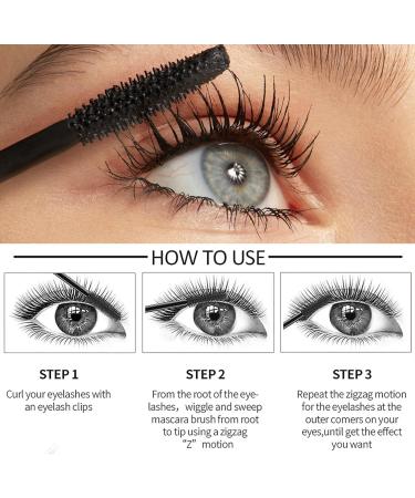 Volume and Length Mascara 8ml 4D False Eyelash Effect Mascara Black Waterproof Mascara 4D Silk Fiber Mascara 4D Waterproof Lash Mascaras for Longer Thicker Lasts All Day-#02 - Buy Online on GoSupps.com