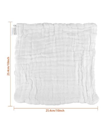 PPOGOO Baby Muslin Washcloths - 10 Pack Natural Cotton Baby Wipes and Face Towels - Buy Online on GoSupps.com