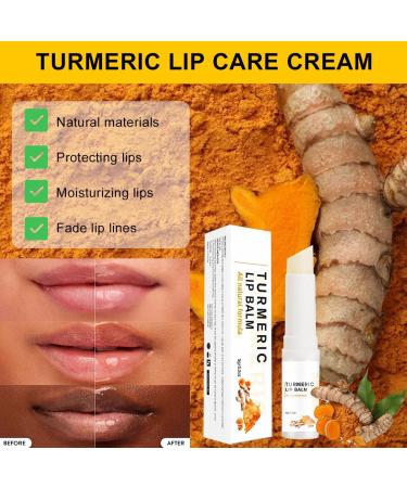 Turmeric Lip Balm Stick Lip Care Cream Daily Lip Care Balm Lip Lightening For Dark Lips Turmeric Long Lasting Moisturizing Lips Balms Reduces Chapped Dry Lips Repairs Cracks - Buy Online on GoSupps.com