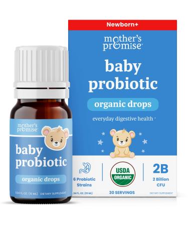 USDA Organic Baby Probiotic Drops for Infants | Helps with Colic Reflux Gas & Constipation Relief | Digestion & Immune Support for Newborns + | Ages 0-24 Months Liquid Probiotics for Babies