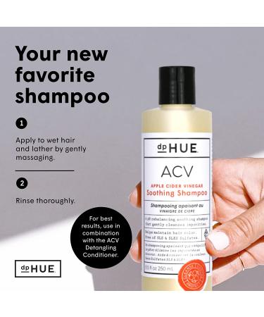 dpHUE ACV Soothing Shampoo 8.5 fl oz - Sulfate-Free Dry Scalp Shampoo with Apple Cider Vinegar, Ginger Root, Lavender, and Aloe - Color-Treated Hair Care - Buy Online on GoSupps.com