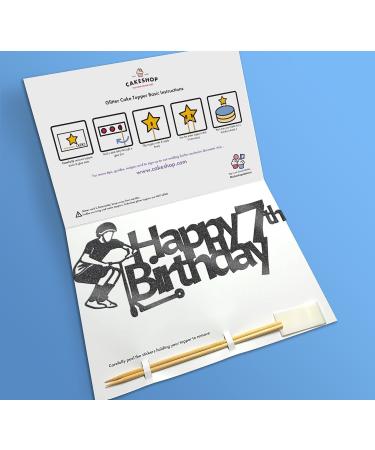 Cakeshop Cake Decoration Pack | Scooter Birthday Theme Premium Double Sided Glitter Card Cake Topper Sign & 25g Party Pack of Cake Sugar Sprinkles | Custom Age Cake Decorations (Black) Non-Prime Glitter Card: Black - Buy Online on GoSupps.com
