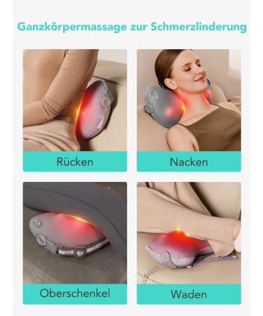 SKG Shiatsu Massage Pillow for Neck & Back Wireless Deep Tissue Massager for Pain Relief | Perfect Mother's Day Gift - T1-2 Pro - Buy Online on GoSupps.com