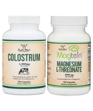 Colostrum Supplement (120 Capsules) and Magnesium L-Threonate (100 Capsules)