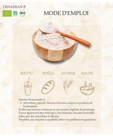 FRISAFRAN | Prot ines de Riz en Poudre Bio 200g | prot ines v g tales et Vegan | 100% Naturel | Prot ine v g talienne | Riz | sans gluten | prot ine brute | poudre concentr e de prot ines de riz brun Sans saveur 200g - Buy Online on GoSupps.com