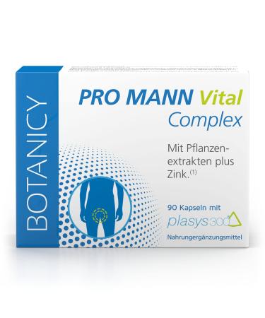 Botanicy per man vital complex with plasys 300 extract made of pumpkin seeds pine bark and nettle high bioavailability - 90 capsules 90 pieces (1 -pack)