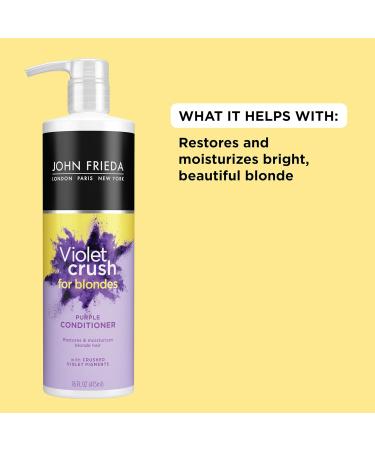 John Frieda Violet Crush Purple Conditioner for Blonde Hair - 16 Fl Oz | Best Purple Conditioner for Blonde Hair | International Shipping Available - Buy Online on GoSupps.com