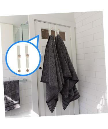 LABRIMP Storage Hooks 2pcs Hanger Creative Dual-Hook Holder Behind Over Hooks Back Coat Cabinet Door Storage Clothing - Buy Online on GoSupps.com