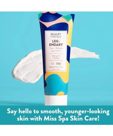 MISS SPA Collagen Leg Cream with Moringa & Rosehip Oil | Anti-Aging Body Lotion for Tired Legs | 3.3 Fl Oz - International Shipping Available - Buy Online on GoSupps.com
