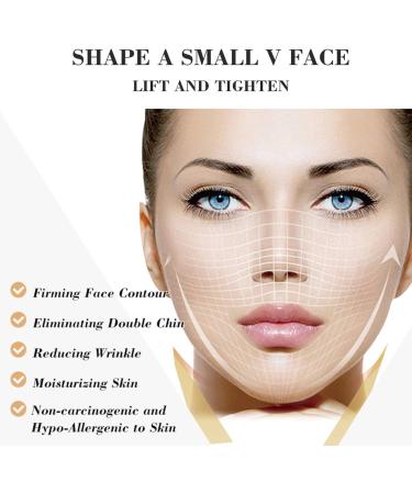 APPTI Double V Shape Chin Reducer Face Lifting Mask Firming Tightening Facial Mask Chin Up Patch V Line Lifting Mask for Women Men Face and Neck Slimmer 5 Pieces - Buy Online on GoSupps.com