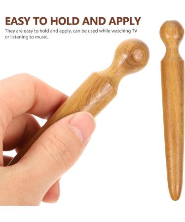 Ciieeo 2-Stick Acupress Massage Roller | Thai Massage Tool for Trigger Points & Face | Wooden Handheld Massager - Buy Online on GoSupps.com