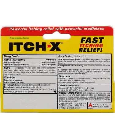ITCH-X Anti-Itch Gel 1.25 oz (Pack of 2) - Fast-Acting Relief for Itchy Skin - Buy Online on GoSupps.com