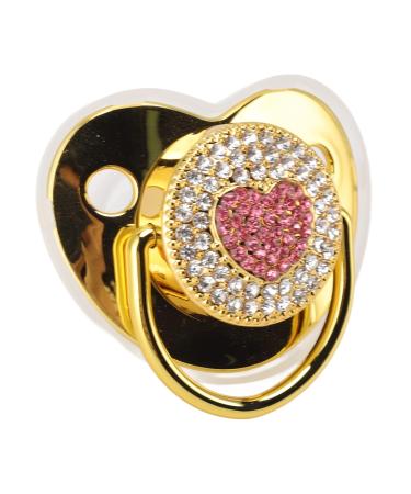 Heart-Shaped Rhinestone Pacifier for Babies | Soft & Safe Silicone | Supports Breastfeeding | International Shipping - Buy Online on GoSupps.com