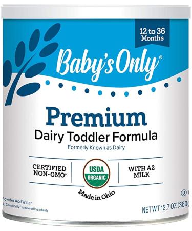 Baby's Only Organic Premium Dairy Toddler Formula 12.7 Oz (Pack of 1)  Non-GMO  USDA Organic  Clean Label Project Verified  Brain & Eye Health  Baby Formula Powder
