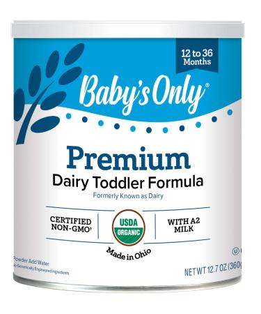 Baby's Only Organic Premium Dairy Toddler Formula, 12.7 Oz (Pack of 6) | Non-GMO | USDA Organic | Clean Label Project Verified | Brain & Eye Health,12.7 Ounce (Pack of 6)