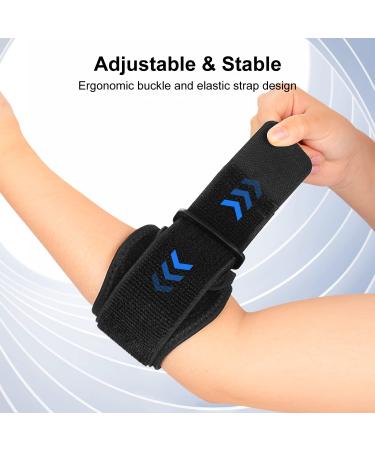 Supregear Elbow Brace Support Strap - Adjustable Compression Sleeve for Tendonitis & Tennis - Unisex Forearm Wrap for Sports Injury Recovery - Black - Buy Online on GoSupps.com