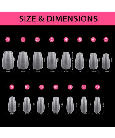 Short Coffin Nail Tips 420pcs | Etercycle Upgraded Double-sided Matte Gel Tips for Nail Extensions | Full Cover Acrylic False Nails | Home DIY Nail Salon | 15 Sizes with Box - Buy Online on GoSupps.com
