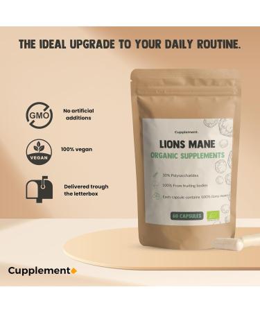 Cupplement - Lions Mane Powder 60g - Organic - Free Scoops - No Extract or Capsule - Supplement - Superfood - Mushroom - Paris Mushroom - Hericium Erinaceus - Powder- Dog & Cat - Buy Online on GoSupps.com
