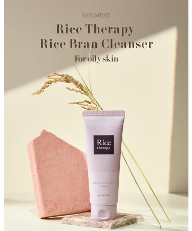Rice Therapy Rice Bran Foam Cleanser 5.1oz - Deep Cleansing Foam for Oily Skin | Pack of 2 - Gentle Exfoliation for Radiant Skin - Unisex Facial Cleanser - Buy Online on GoSupps.com