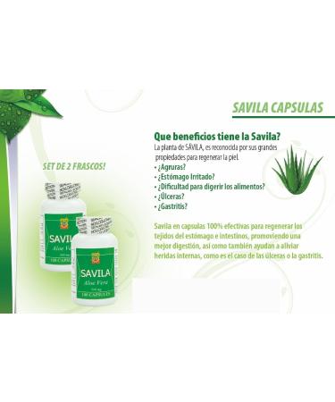 Nutrisalud Aloe Vera Capsules 500mg - Set of 2 Bottles x 100 Capsules Each | Effective for Ulcers, Acidity, Digestive Issues | 3+ Months Treatment - Buy Online on GoSupps.com