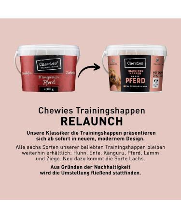 Chewies Training Swap Horse - Monoprotein Dog Snack - 300g Cereal & Sugar-Free - Soft Hypoallergenic Treats for Training - Buy Online on GoSupps.com