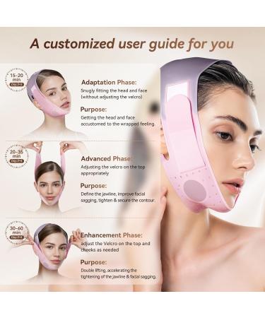 Reusable V Line Face Strap - Soft Silicone Chin Strap for Women (23-27 Inches) - Pink | Enhance Your Beauty - Buy Online on GoSupps.com